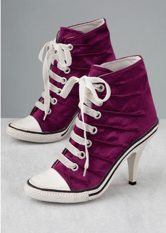 converse high heel boots